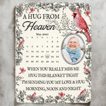 Hug This Blanket Tight I'm Sending You My Love Memorial Blanket - Personalized Photo Blanket