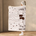 Hug This Blanket Until You Can Hug Me - Custom States - Long Distance Gifts - Personalized Wearable Blanket Hoodie