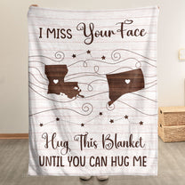 Hug This Blanket Until You Can Hug Me - Long Distance Family, Friends, Couples - Personalized Blanket