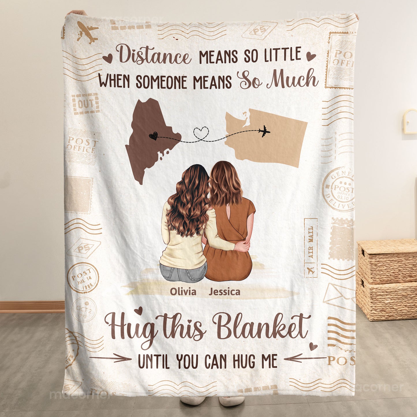 Hug This Blanket Until You Can Hug Me - Long Distance Gifts - Personalized Blanket