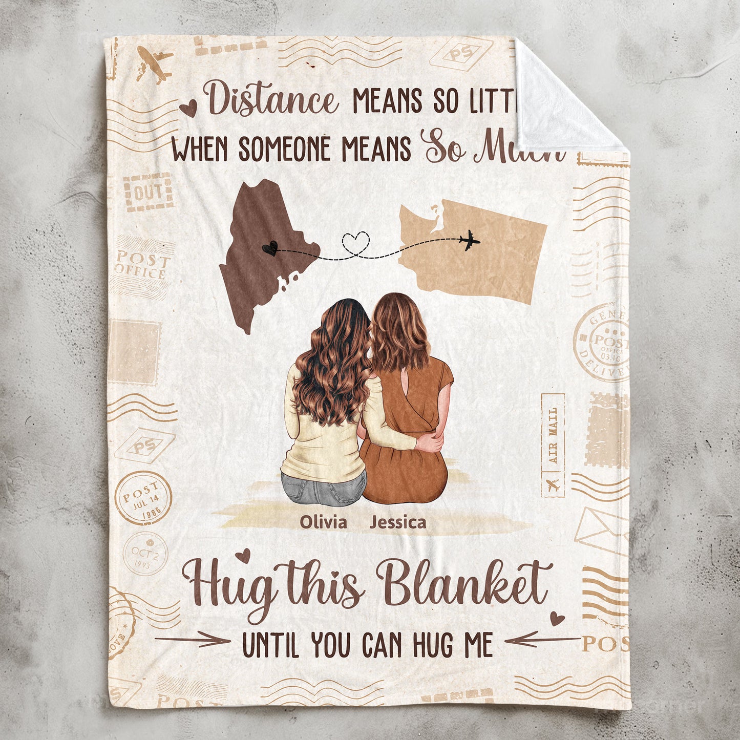 Hug This Blanket Until You Can Hug Me - Long Distance Gifts - Personalized Blanket