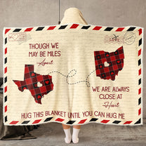 Hug This Blanket Until You Can Hug Me Long Distance - Personalized Wearable Blanket Hoodie