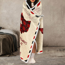 Hug This Blanket Until You Can Hug Me Long Distance - Personalized Wearable Blanket Hoodie