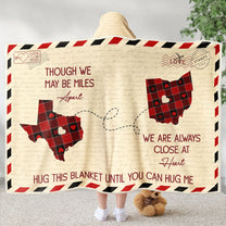 Hug This Blanket Until You Can Hug Me Long Distance - Personalized Wearable Blanket Hoodie
