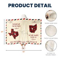 Hug This Blanket Until You Can Hug Me Long Distance - Personalized Wearable Blanket Hoodie