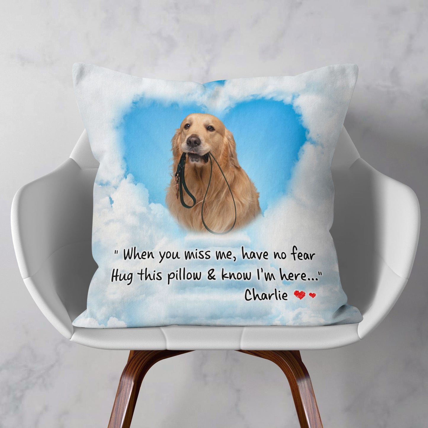 Hug This Pillow & Know I'm Here - Personalized Photo Pillow (Insert Included)