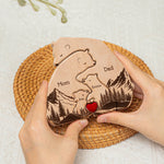 Hugging Bear Family New Version - Personalized Wooden Bear Family Puzzle