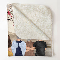 Hugs From Heaven Before I Left For Heaven - Personalized Blanket