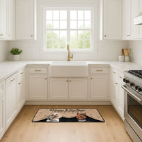 Human Just Live Here With Us - Personalized Runner Rug