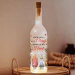 Human Memorial Your Light Will Always Shine In My Heart - Personalized Bottle Lamp