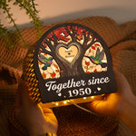 Hummingbird Couple Tree Of Life Anniversary Gift - Personalized Lantern Night Light