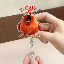 Humorous-F-Caw-F-For-Coworkers,-Friends,-Funny-Team-Gifts-Personalized-Acrylic-Badge-Reel-3