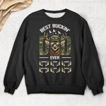 Hunter Dad Best Buckin' Dad Custom Kids Name - Personalized Shirt