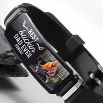 Hunting Best Buckin' Dad Ever Father's Day Gift For Men - Personalized Photo Bracelet