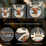 Hunting First Memorable Moment With Kid - Personalized Wooden Photo Ornament