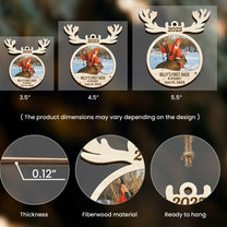 Hunting First Memorable Moment With Kid - Personalized Wooden Photo Ornament