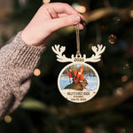 Hunting First Memorable Moment With Kid - Personalized Wooden Photo Ornament