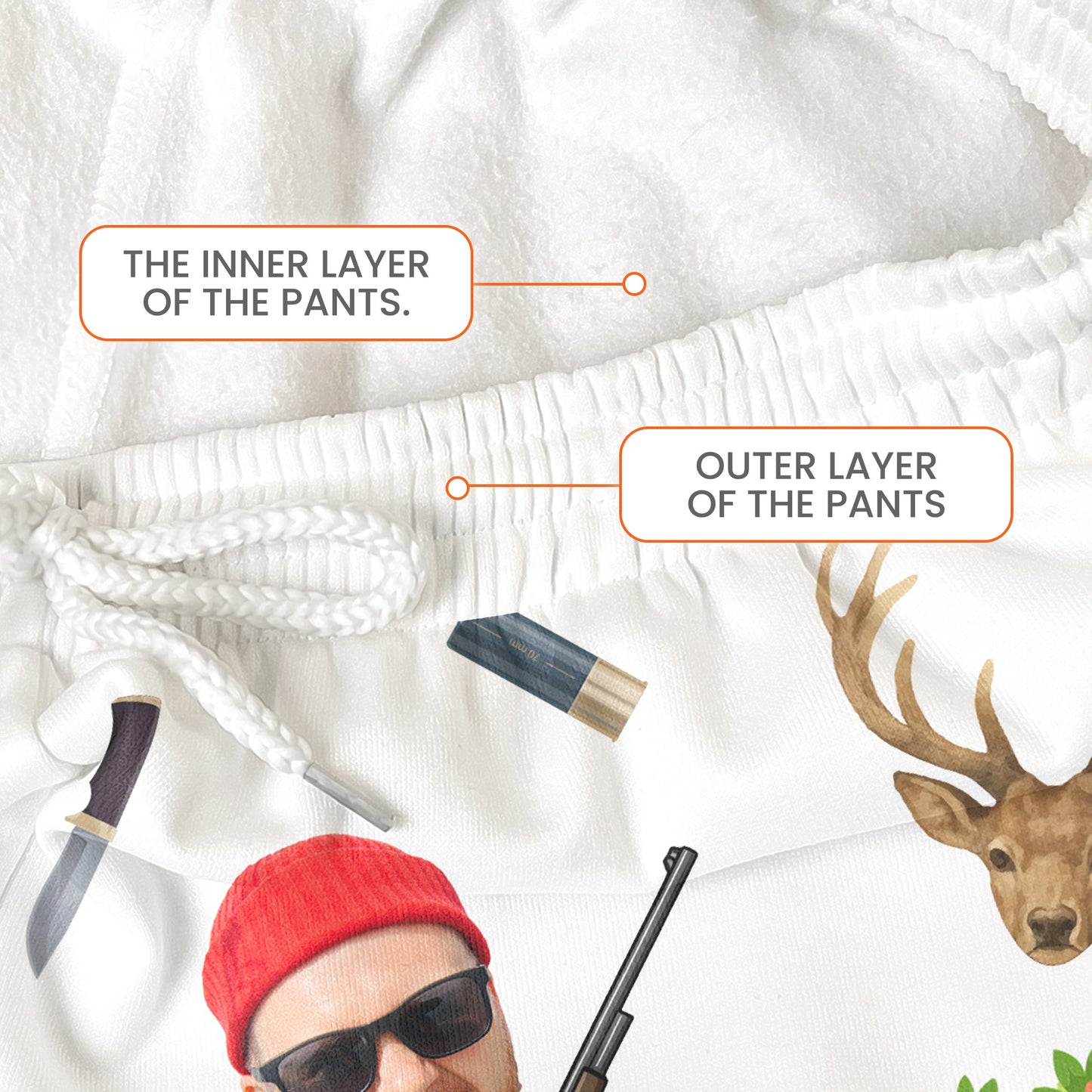 Hunting Funny Gift For Men - Personalized Photo Sweatpants, Lounge Pants With Pockets