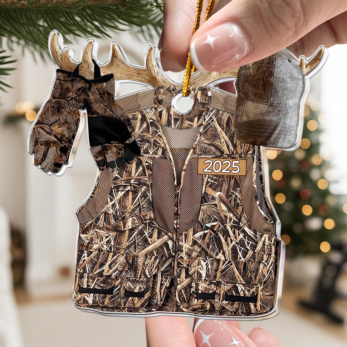 Hunting Gift For Him 2D Flat - Wooden Ornament