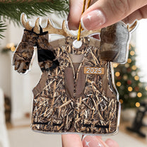 Hunting Gift For Him 2D Flat - Wooden Ornament