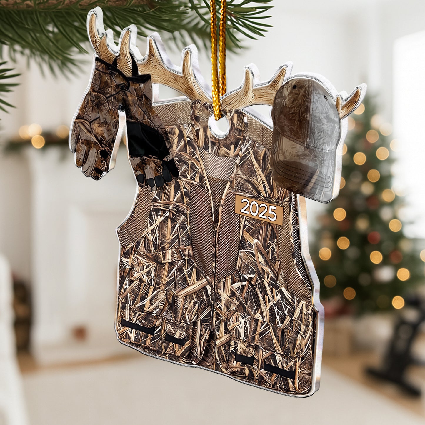 Hunting Gift For Him 2D Flat - Wooden Ornament