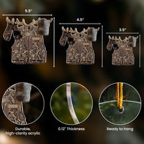 Hunting Gift For Him 2D Flat - Wooden Ornament