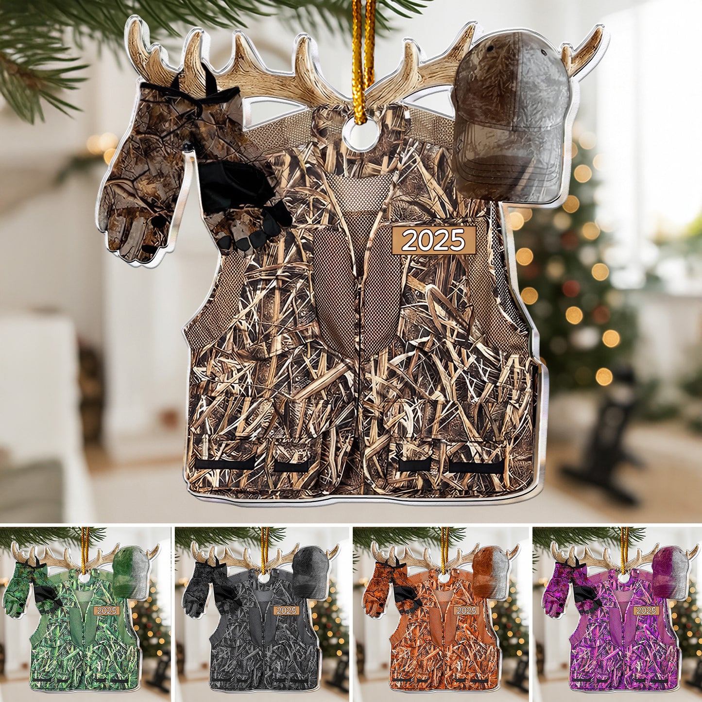 Hunting Gift For Him 2D Flat - Wooden Ornament