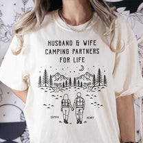 Husband And Wife Camping Partners For Life - Personalized Shirt
