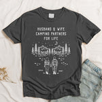 Husband And Wife Camping Partners For Life - Personalized Shirt