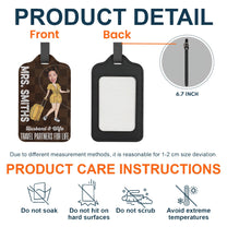 Husband & Wife Travel Partners For Life - Personalized Photo Luggage Tag