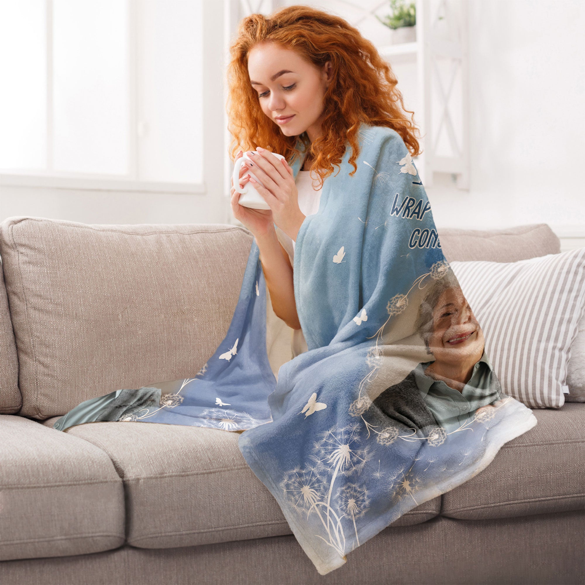 I Always Love You - Personalized Photo Memorial Blanket