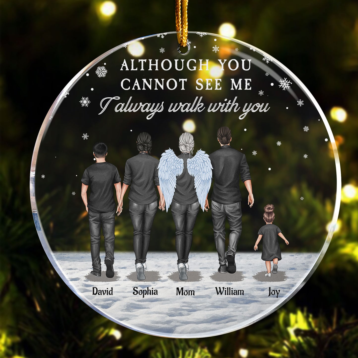 I Always Walk With You - Personalized Acrylic Ornament