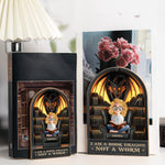 I Am A Book Dragon Not A Worm - Custom Wood Book Ends