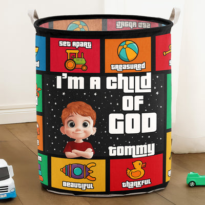 I Am A Child Of God Christian Kids Bible Quotes - Personalized Storage Basket