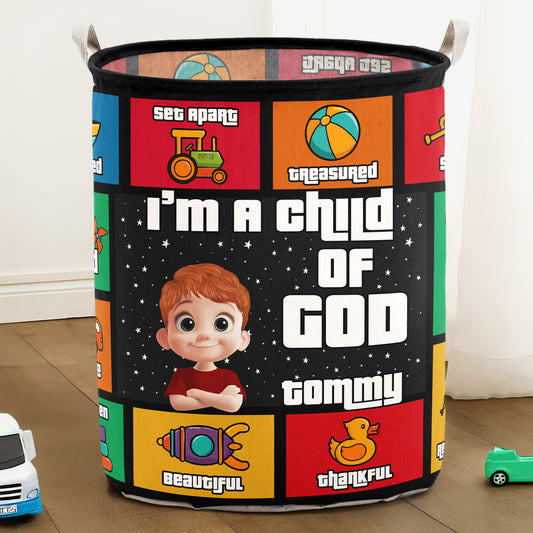 I Am A Child Of God Christian Kids Bible Quotes - Personalized Storage Basket