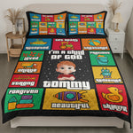 I Am A Child Of God Colorful Letter - Custom Quilt Set