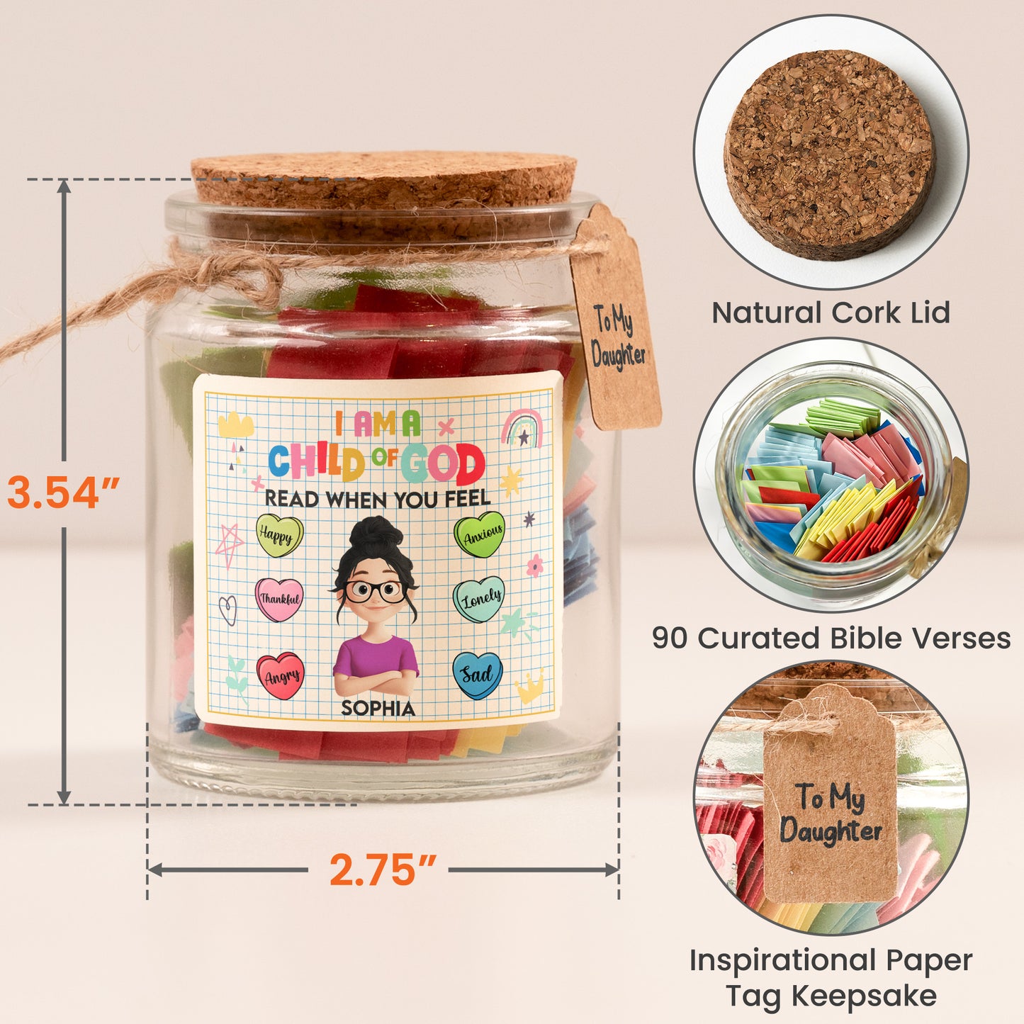 I Am A Child Of God - Read When You Feel - Personalized Bible Verse Jar