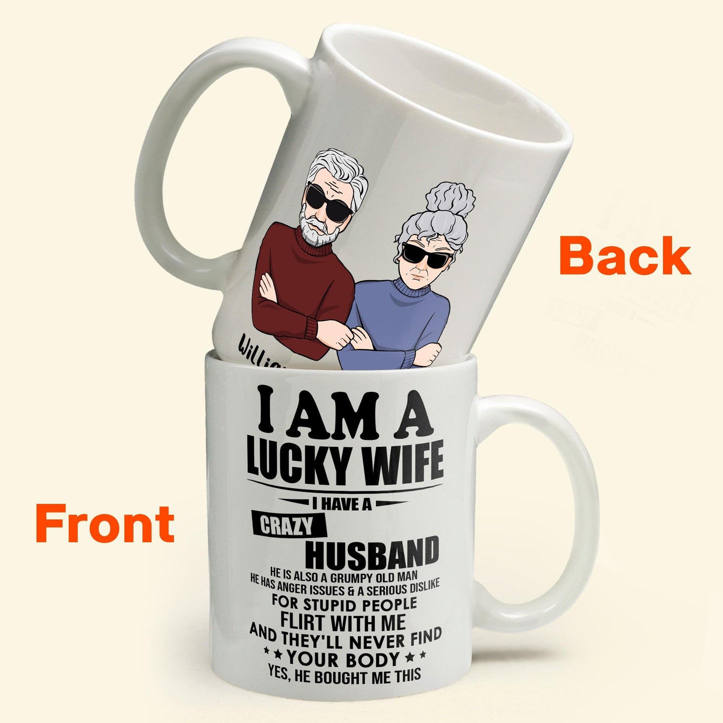 I Am A Lucky Wife - Personalized Mug - Valentine's Day, ChristmasGift For Wife