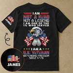 I Am A U.S. Veteran Defending Freedom Since 1776 - Personalized Back Printed Shirt