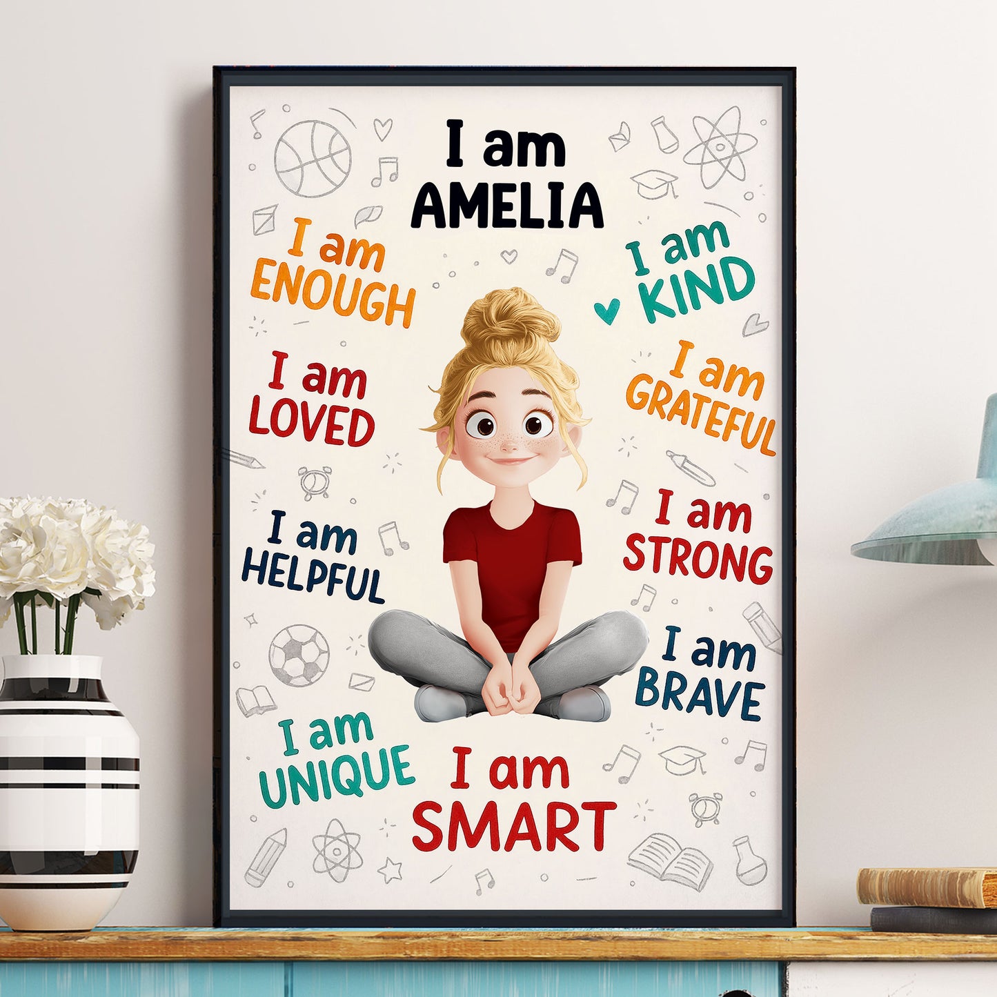 I Am Affirmation For Kid - Personalized Poster