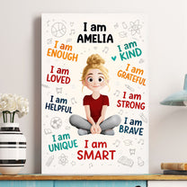 I Am Affirmation For Kid - Personalized Poster