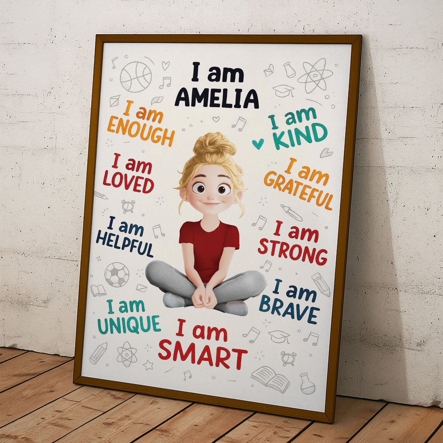 I Am Affirmation For Kid - Personalized Poster