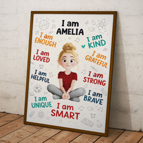 I Am Affirmation For Kid - Personalized Poster