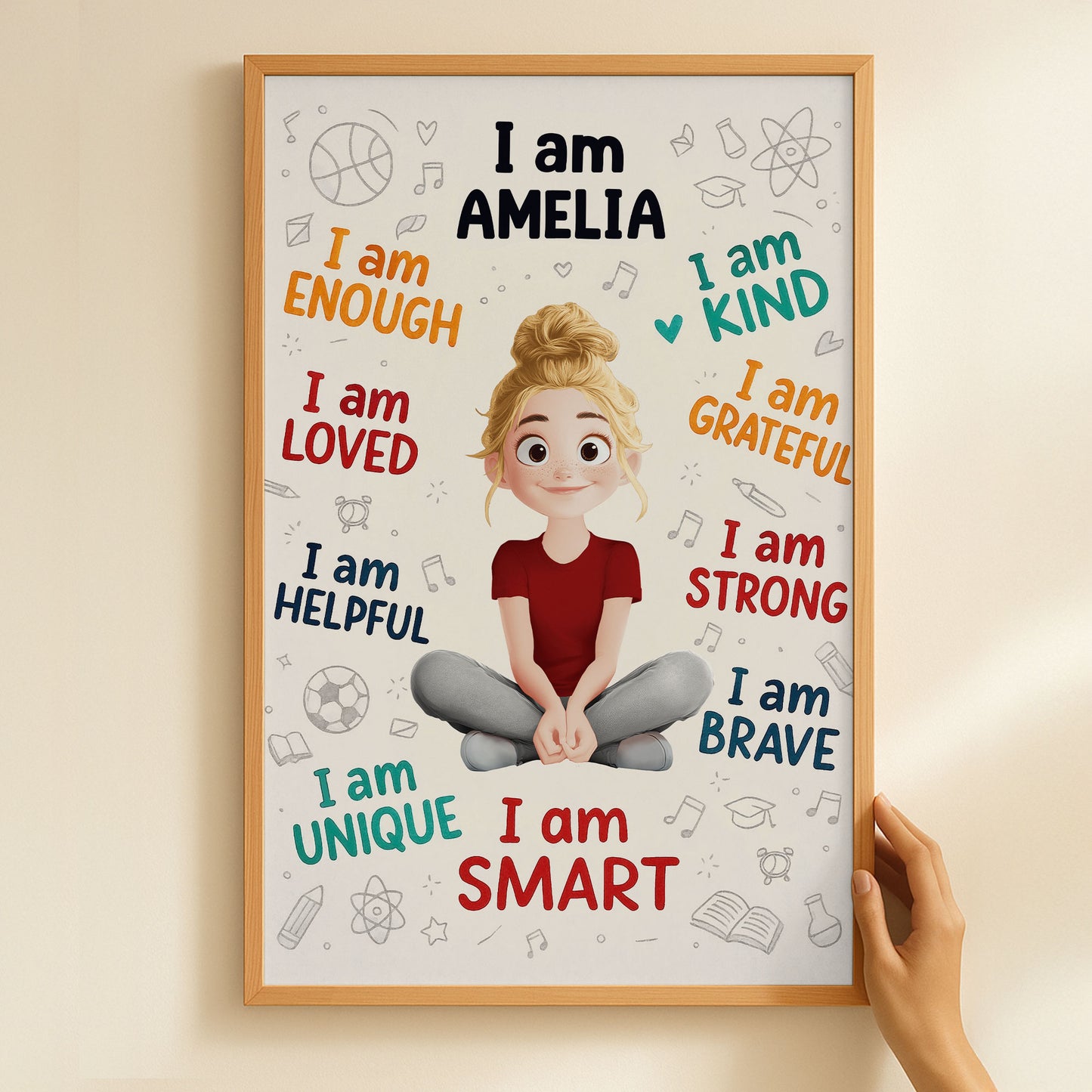 I Am Affirmation For Kid - Personalized Poster