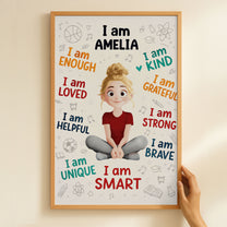 I Am Affirmation For Kid - Personalized Poster