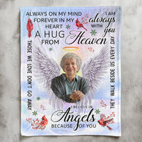 I Am Always With You A Hug From Heaven - Personalized Photo Blanket