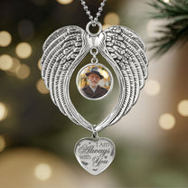 I Am Always With You - Custom Angel Wings Photo Ornament