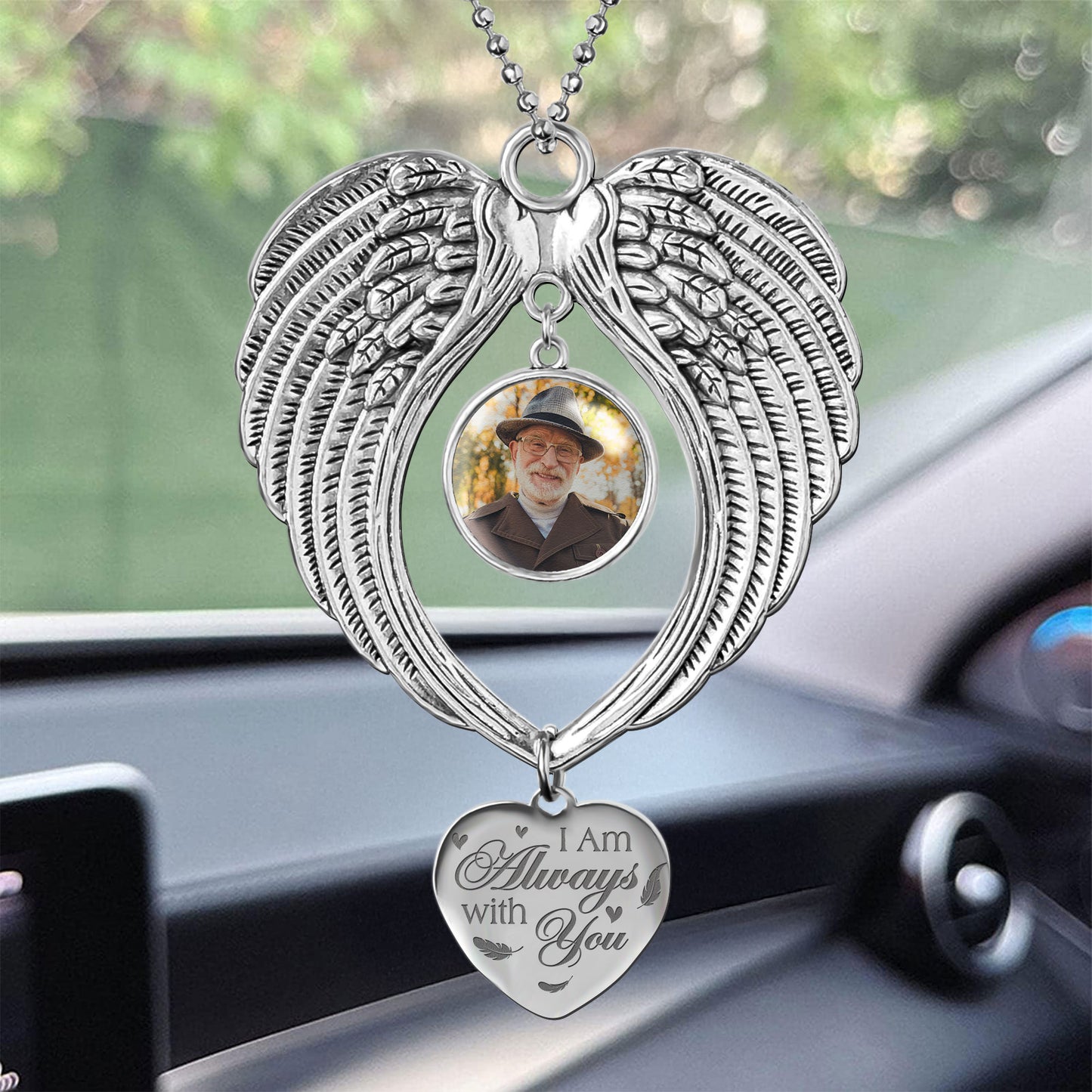 I Am Always With You - Custom Angel Wings Photo Ornament
