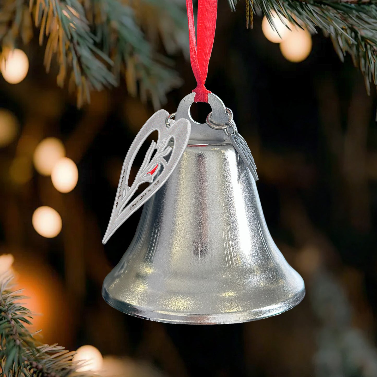 I Am Always With You - Personalized Bell Ornament With Charms