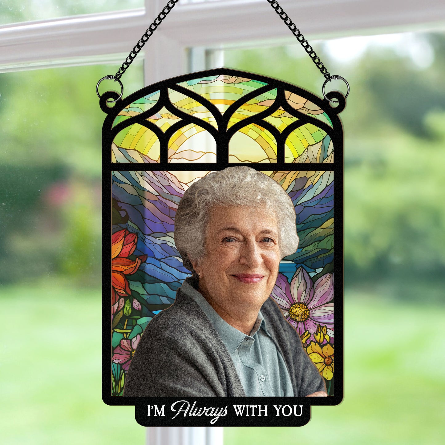 I Am Always With You - Personalized Window Hanging Suncatcher Photo Ornament